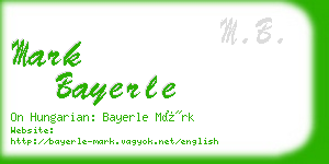 mark bayerle business card